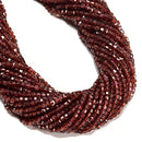 Natural Mozambique Garnet Faceted Rubik's Cube Beads Size 2mm 3mm 15.5'' Strand