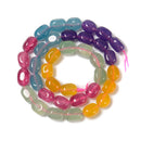 05 Multi-color Dyed Jade Pebble Nugget Beads Size 8x10mm 15.5'' Strand