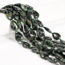 Natural Kambaba Jasper Smooth Flat Teardrop Beads Size 13x18mm 15.5'' Strand