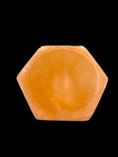Orange Selenite Crystal Hexagon Dish Charging Energy Bowl Approx 5" Inches