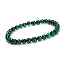 Natural Malachite Smooth Round Beaded Bracelet Size 6mm 7.5'' Length Sold by Piece
