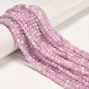 Natural Kunzite Faceted Cube Beads Size 4mm 15.5'' Strand