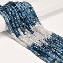 Gradient Natural Aquamarine Faceted Cube Beads Size 5mm 15.5'' Strand