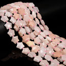 Natural Pink Aventurine Five-Pointed Star Shape Beads Size 15mm 15.5'' Strand