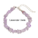 03-Mixed Gemstone Chips Bracelet Silver Plated Clasp Size 5-8mm 7''-8.5" Length