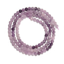 Natural Gradient Lepidolite Faceted Round Beads Size 3mm 15.5'' Strand