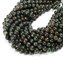 Natural Seraphinite Smooth Round Beads Size 6mm 8mm 10mm 15.5'' Strand