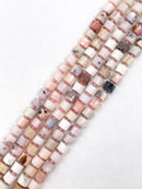 Natural Pink Opal Faceted Rondelle Wheel Disc Beads Size 6x8mm 15.5" Strand