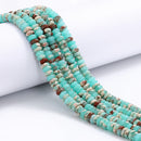 Green Agalmatolite Smooth Rondelle Beads Size 2x4.5mm 15.5'' Strand