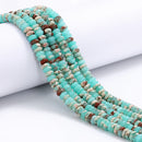 Green Agalmatolite Smooth Rondelle Beads Size 2x4.5mm 15.5'' Strand
