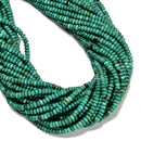 Blue Green Turquoise Smooth Rondelle Beads Size 2.5x4mm 15'' Strand