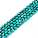 Green Blue Turquoise Smooth Full Oval Shape Beads 10x13mm 13x16mm 15.5'' Strand