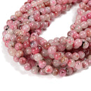 Cherry Flower Sakura Quartz Smooth Round Beads Size 6mm 8mm 10mm 15.5'' Strand