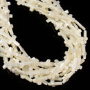 Iridescent White Mother of Pearl MOP Shell Cross Beads 8x13mm 12x16mm 15.5" Strd