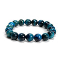 Blue Green Tiger Eye Round Beaded Bracelet 6mm 8mm 10mm 7.5'' Length 3 PCS/Set