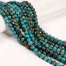 Genuine Natural Turquoise Smooth Round Beads 5mm 6mm 7mm 8mm 9mm 10mm 15.5" Strand