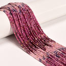 Natural Gradient Multi-color Spinel Faceted Round Beads Size 2mm 15.5'' Strand