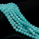 AAA Natural Green Amazonite Smooth Round Beads Size 6mm 8mm 15.5'' Strand