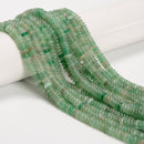 Natural Green Aventurine Smooth Rondelle Beads Size 2x6mm 15.5" Strand