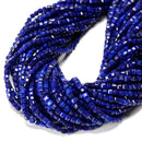 Natural Lapis Faceted Rubik's Cube Beads Size 2mm 3mm 15.5'' Strand