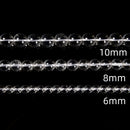 Clear Quartz Smooth Round Beads Size 4mm 6mm 8mm 10mm 12mm 14mm 15.5" Strand