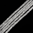 Natural Clear Quartz Smooth Cube Beads Size 4mm 15.5'' Strand