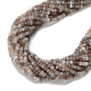 Natural Botswana Agate Faceted Rondelle Beads Size 2.5x4mm 15.5'' Strand