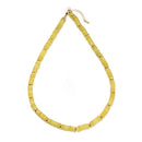 Lemon Jade Rondelle Size 2x6mm Beaded Necklace 17''-18.5" Length Adjustable