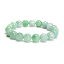 Multi-color Green Jade Smooth Round Beaded Bracelet 10mm 7.5'' Length 3 PCS/Set