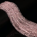 Pink Crystal Glass Faceted Rubik's Cube Beads Size 4mm 15.5'' Strand