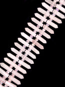 Rose Quartz Top Drilled Faceted Point Size 8x32mm 15.5" Strand