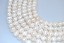 2.0mm Large Hole Fresh Water Pearl Potato Shape Beads 8mm 10mm 12mm 13mm 13" Strand