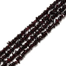 Natural Red Garnet Irregular Pebble Nugget Chips Beads Size 5-7mm 32" Strand