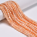 Natural Pink Fresh Water Pearl Baroque Shape Beads Size 4-5x6-7mm 13.5" Strand