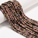 Natural Rhodonite Heishi Disc Beads Size 2x4mm 15.5'' Strand