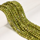 Natural Peridot Smooth Round Beads Size 5mm 15.5" Strand