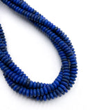 Dyed Howlite Turquoise Smooth Rondelle Disc Shape Beads Size 2.5x6mm 15.5" Std