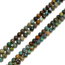 Natural Genuine Turquoise Smooth Round Beads 11-11.5mm 11.5-12mm 15.5" Strand