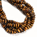 Natural Yellow Tiger Eye Smooth Rondelle Beads 2x4mm 4x6mm 5x8mm 15.5" Strand
