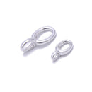 925 Sterling Silver Oval Clasp Size 7x14mm 10x21mm 2 Pcs Per Bag