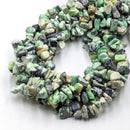 Green African Turquoise Irregular Nugget Chips Beads 7-8mm 15.5" Strand