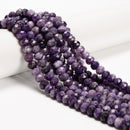 Natural Lepidolite Faceted Rondelle Beads Size 6x8mm 15.5'' Strand