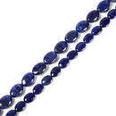 Lapis Lazuli Smooth Oval Shape Beads 8x10mm 10x14mm 13x18mm 15.5" Strand