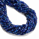 Natural Blue Kyanite Faceted Square Cube Dice Beads 4-5mm 15.5" Strand