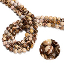 Natural African Zebra Jasper Smooth Round Beads 6mm 8mm 10mm 12mm 15.5" Strand