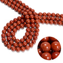 Natural Red Poppy Jasper Smooth Round Beads 4mm 6mm 8mm 10mm 12mm 15.5" Strand