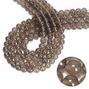 Gray Agate Smooth Round Beads 4mm 6mm 8mm 10mm 12mm 15.5" Strand