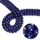 Lapis Lazuli Smooth Round Beads 6mm 8mm 10mm 12mm 15.5" Strand