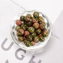 Unakite Smooth Round Beads Size 4mm 6mm 8mm 10mm 12mm 15.5" Strand