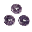 Lepidolite Donut Circle Pendant Size 40mm Sold Per Piece